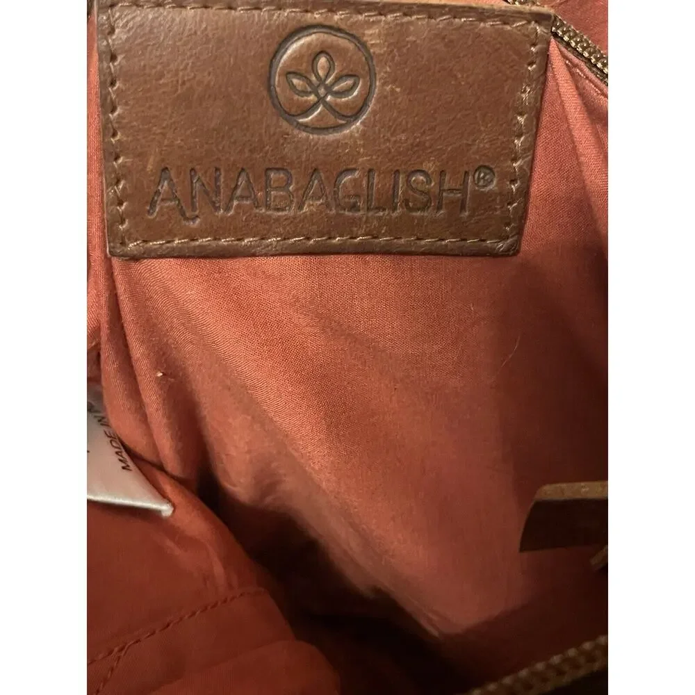 Anabaglish Floral Quilted Crossbody Bag Shoulder Handbag Zip Top Rust Sundance - Picture 12 of 14